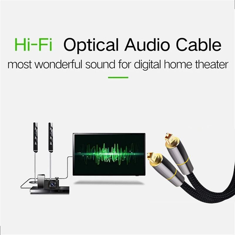 HIFI 5.1 Digital Fiber Optical Audio Cable Toslink TV Box PS4 Speaker Soundbar HIFI 5.1 Digital Fiber Optical Audio Cable Toslink TV Box PS4 Speaker Soundbar