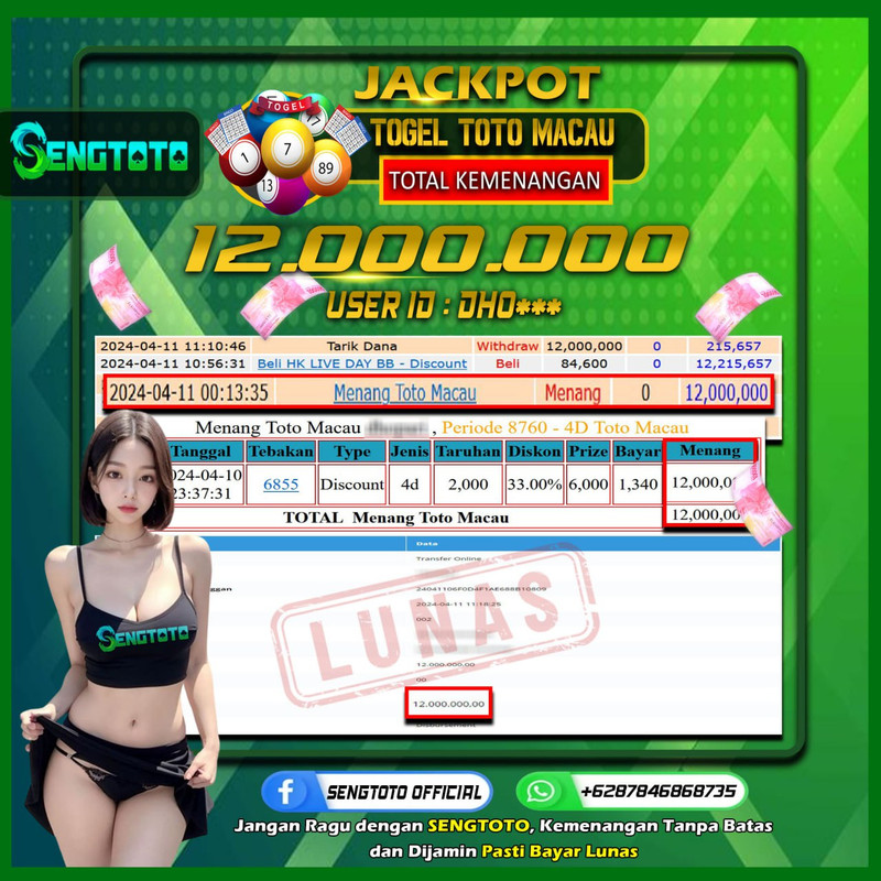 BUKTI PEMBAYARAN TOGEL TOTO MACAU