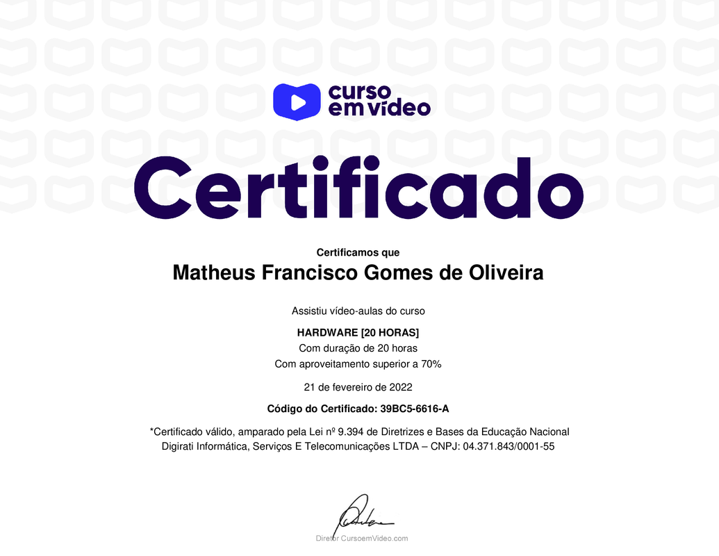 Matheus-Francisco-Gomes-de-Oliveira-Hardware-20-Horas-Certificado-Curso-em-Video