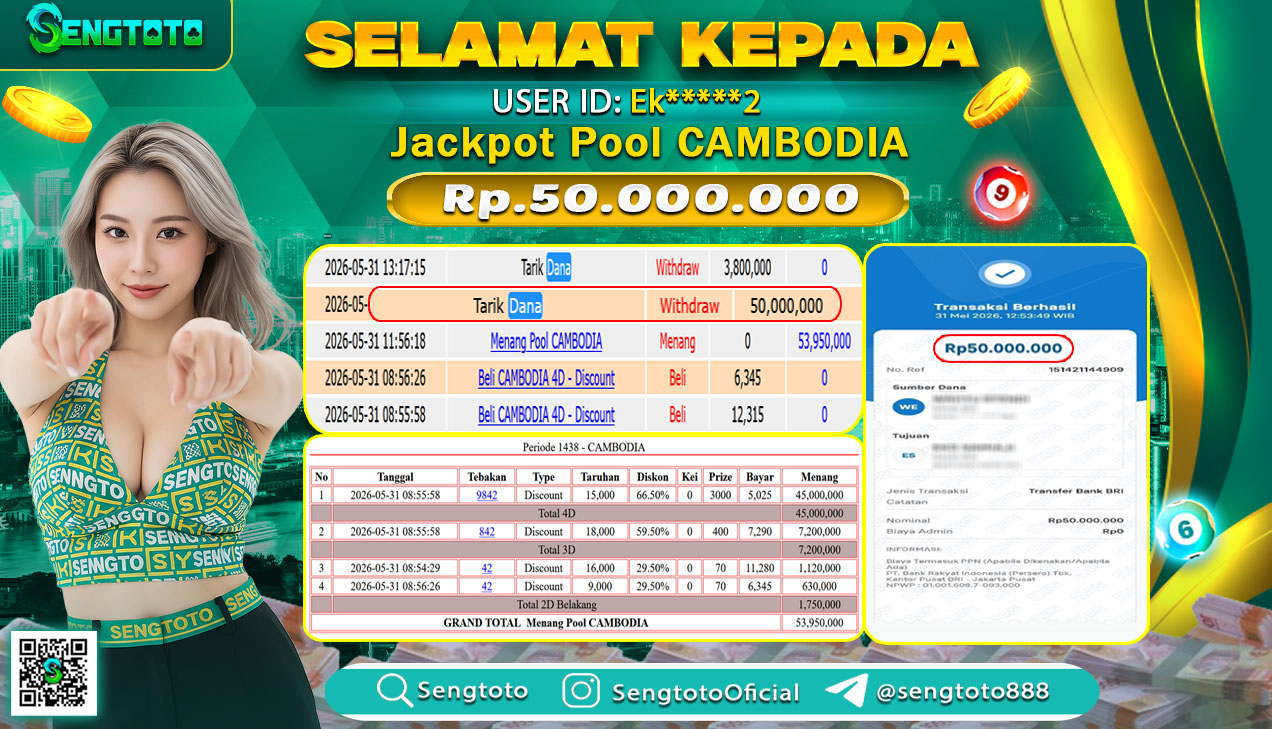BUKTI PEMBAYARAN TOGEL POOL CAMBODIA