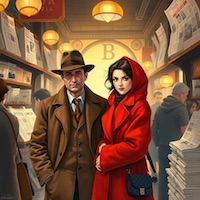 Sam and Jane in the International News shop