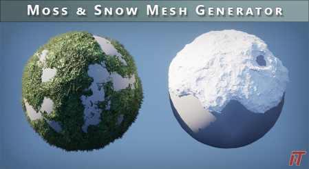 Unreal Engine Marketplace - Procedural Moss & Snow (5.0 - 5.1)