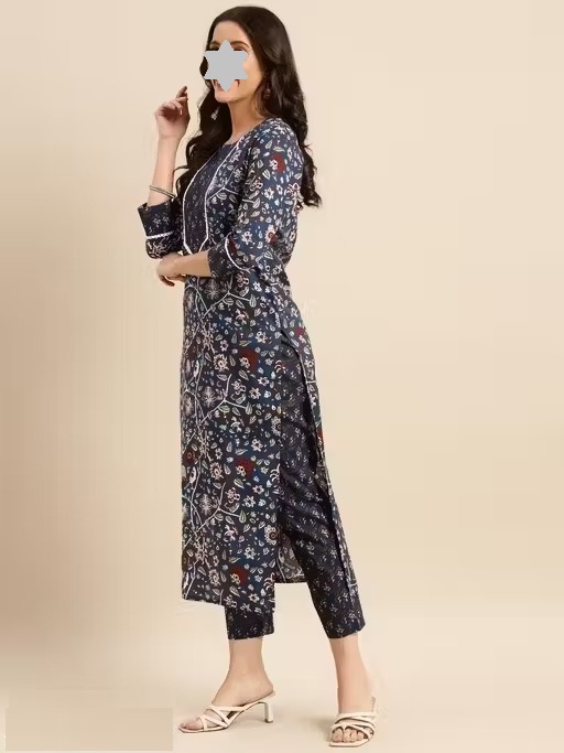 Attractive flower printed Graceful Women Kurta Sets Color 2 (KS123)