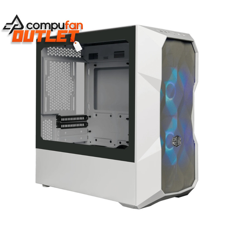 OUTLET - GABINETE COOLER MASTER TD300 MESH WHITE 2X 120MM BLANCO