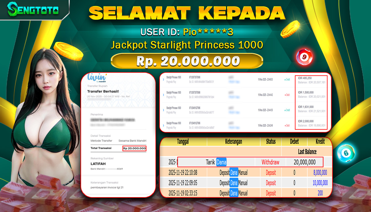 BUKTI PEMBAYARAN SLOT STARLIGHT PRINCESS 1000