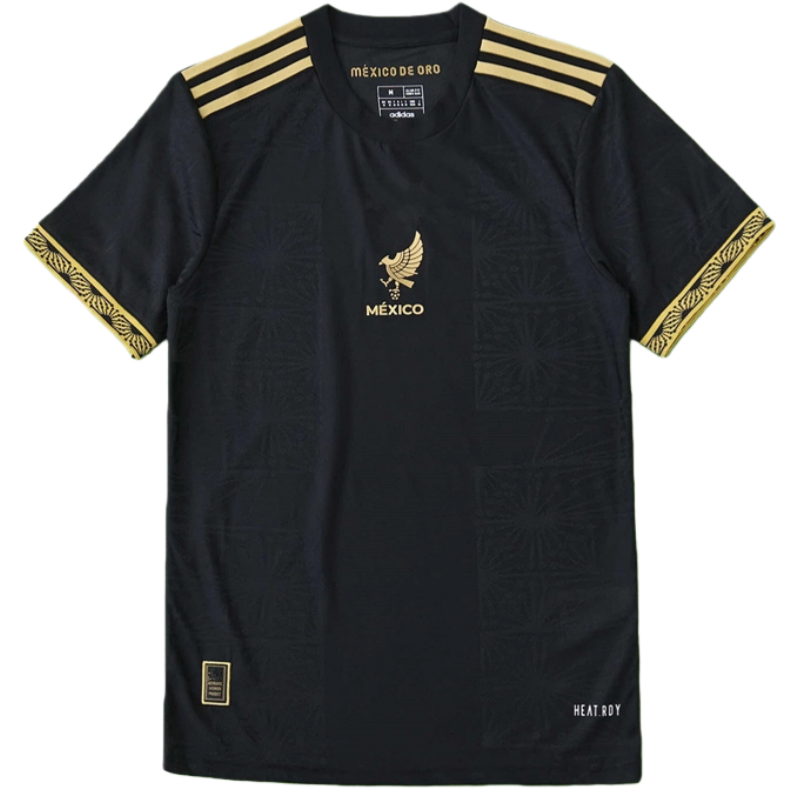 Camiseta de Fútbol México Gold Cup Versión Jugador Negro