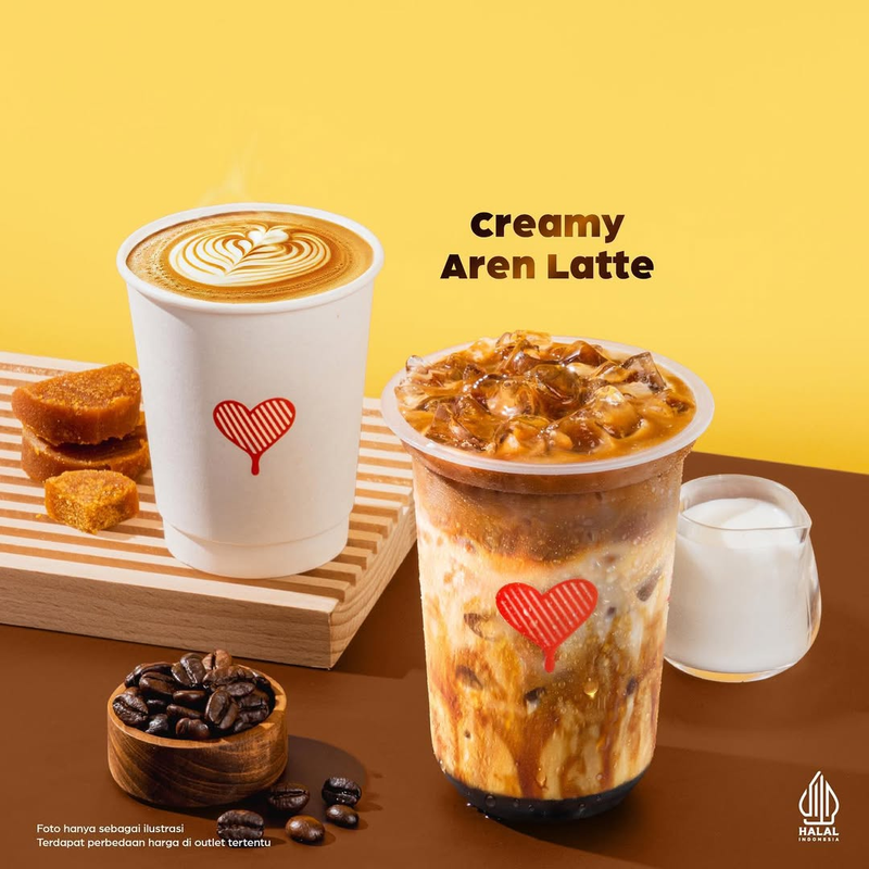 Creamy Aren Latte Kopi Kenangan Sumut