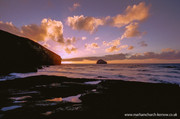 Sunset from Trebarwith Strand, Cornwall.