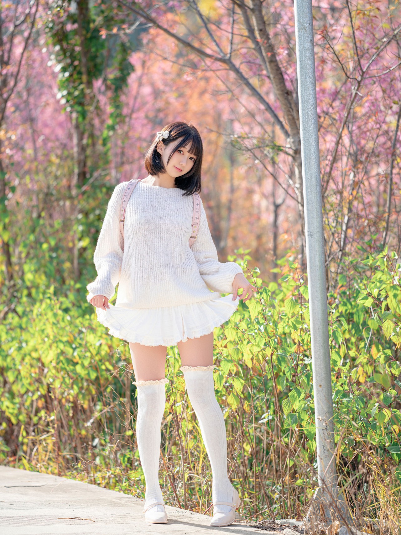 nagisa 魔物喵《樱花树下》写真，清新优雅的气质美女插图5