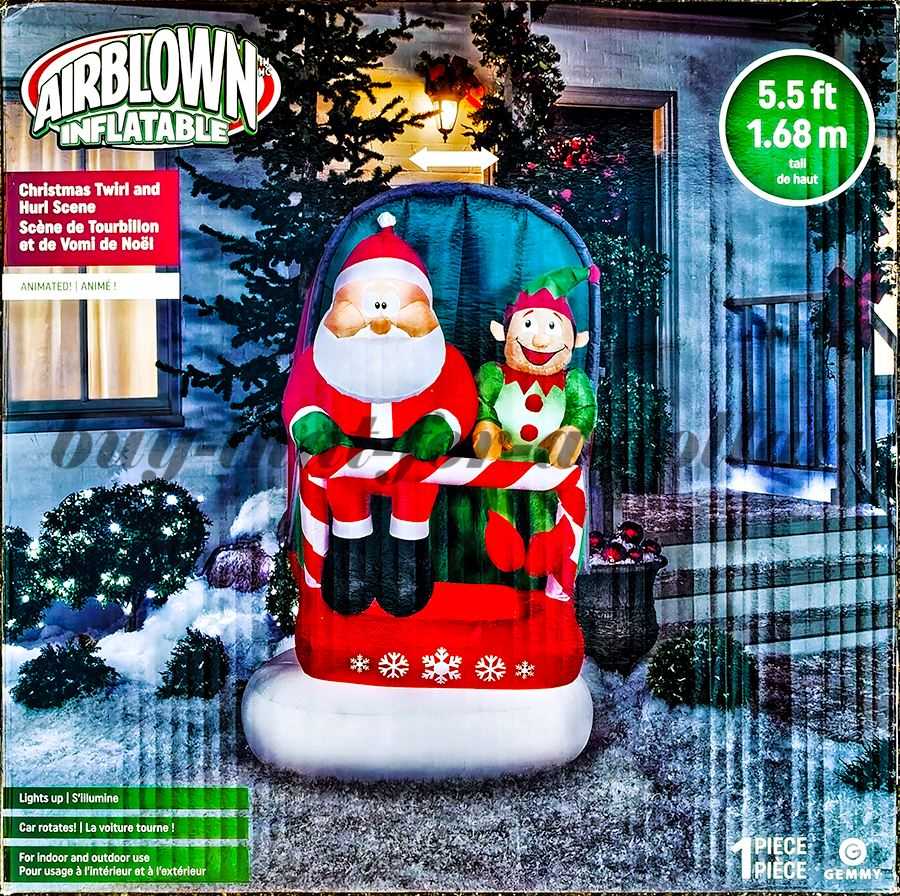 NEW*RARE*5.5' ft Gemmy Inflatable Animated Christmas Twirl and