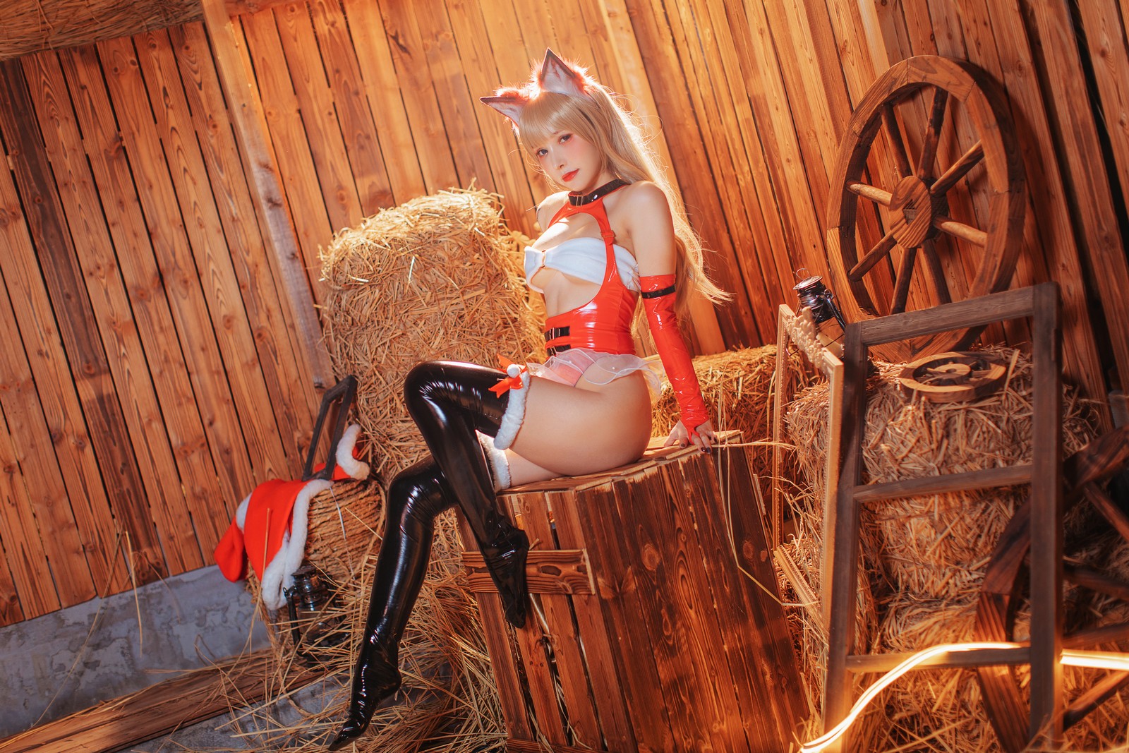一千只猫薄禾写真 – 圣诞狼女 Cosplay 写真合集 含视频（40P+1V / 726.6MB）插图6
