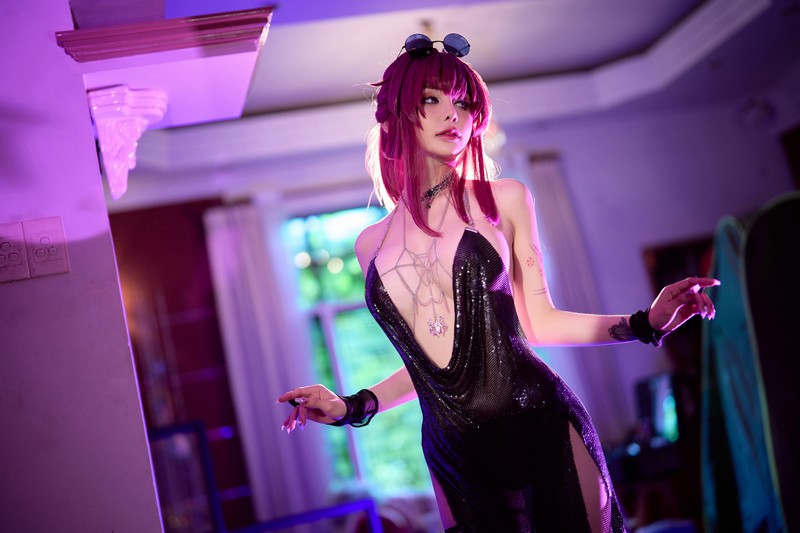 Joyce Lin2x Kafka Bar Night Cosplay Honkai Star Rail 写真 74P插图8