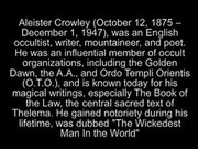 Crowley satanist evil