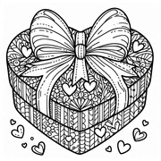 Heart-Shaped-Gift-Box-Coloring-Page