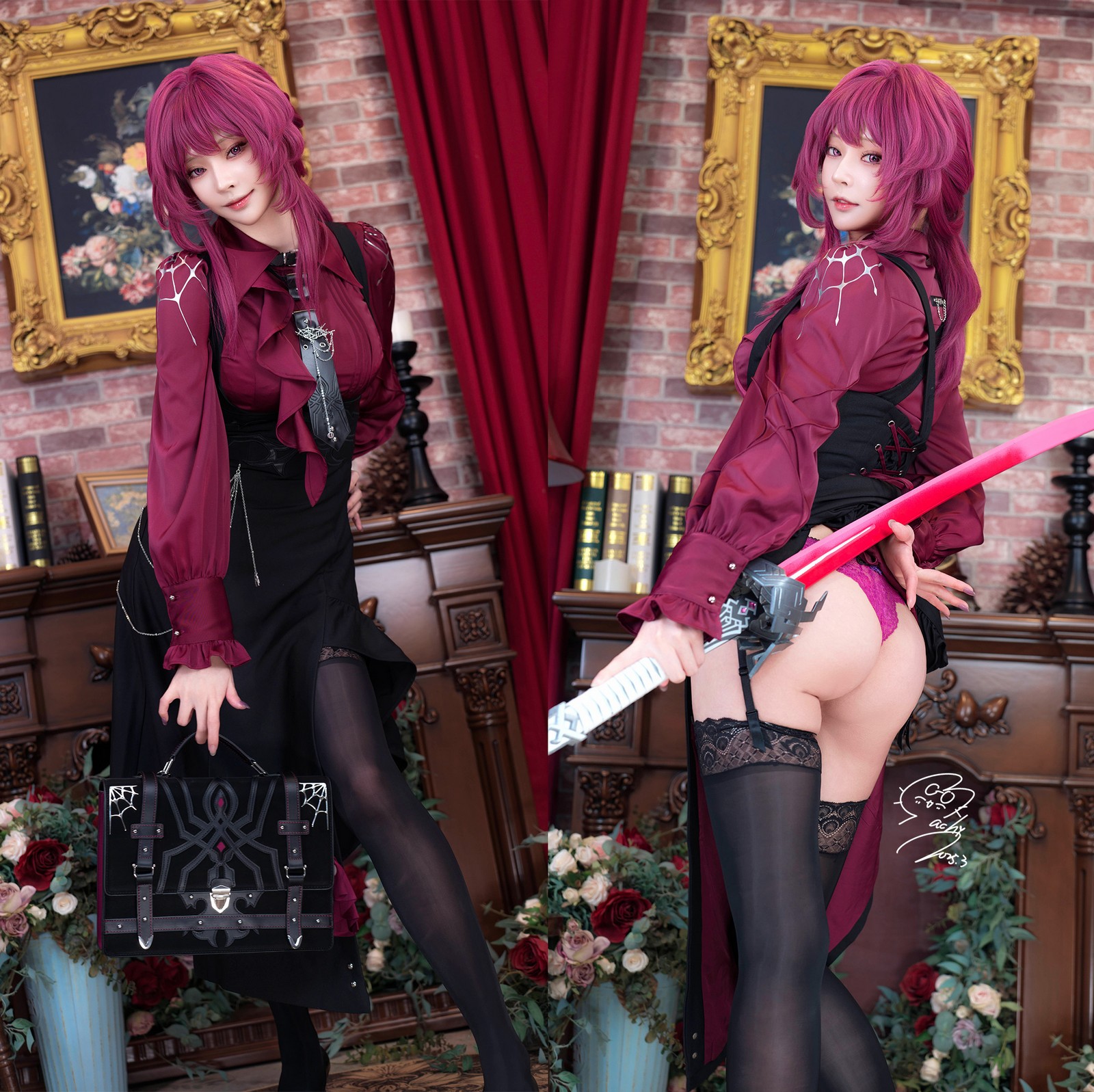 Machi马吉 Kafka 卡芙卡Cosplay写真合集｜魅惑风高清套图（68P-238.2M）插图4