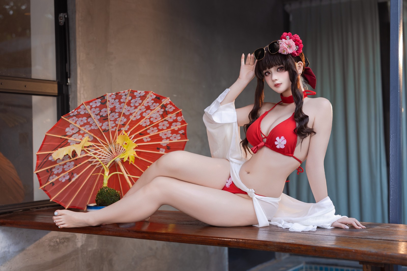 屿鱼 Yuyu 樱花泳装 Cosplay 写真合集｜季节限定（80P｜980MB）插图3