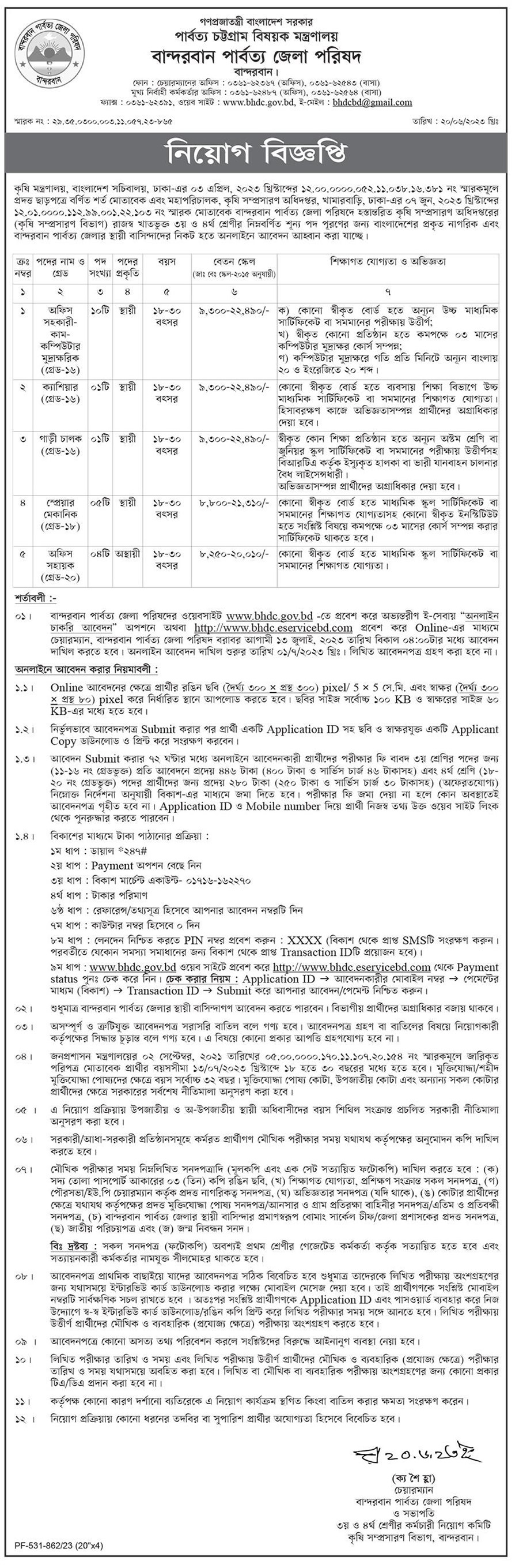 BHDC Job Circular 2023