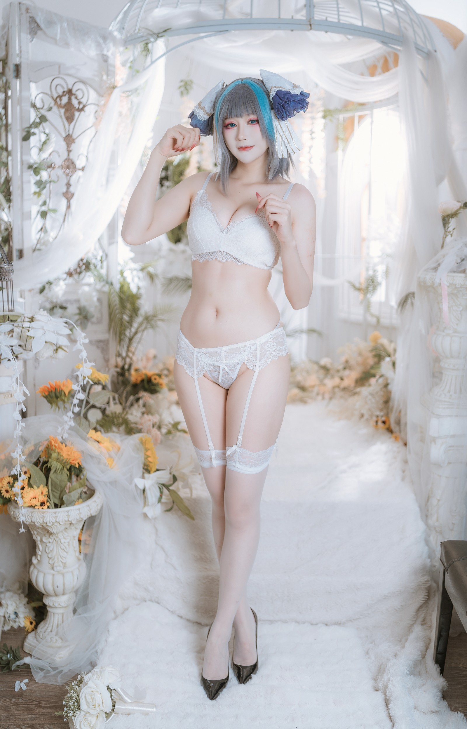兔胖胖min – 碧蓝航线 柴郡 礼服 Cosplay 高清写真集（40P-674.7MB）插图3