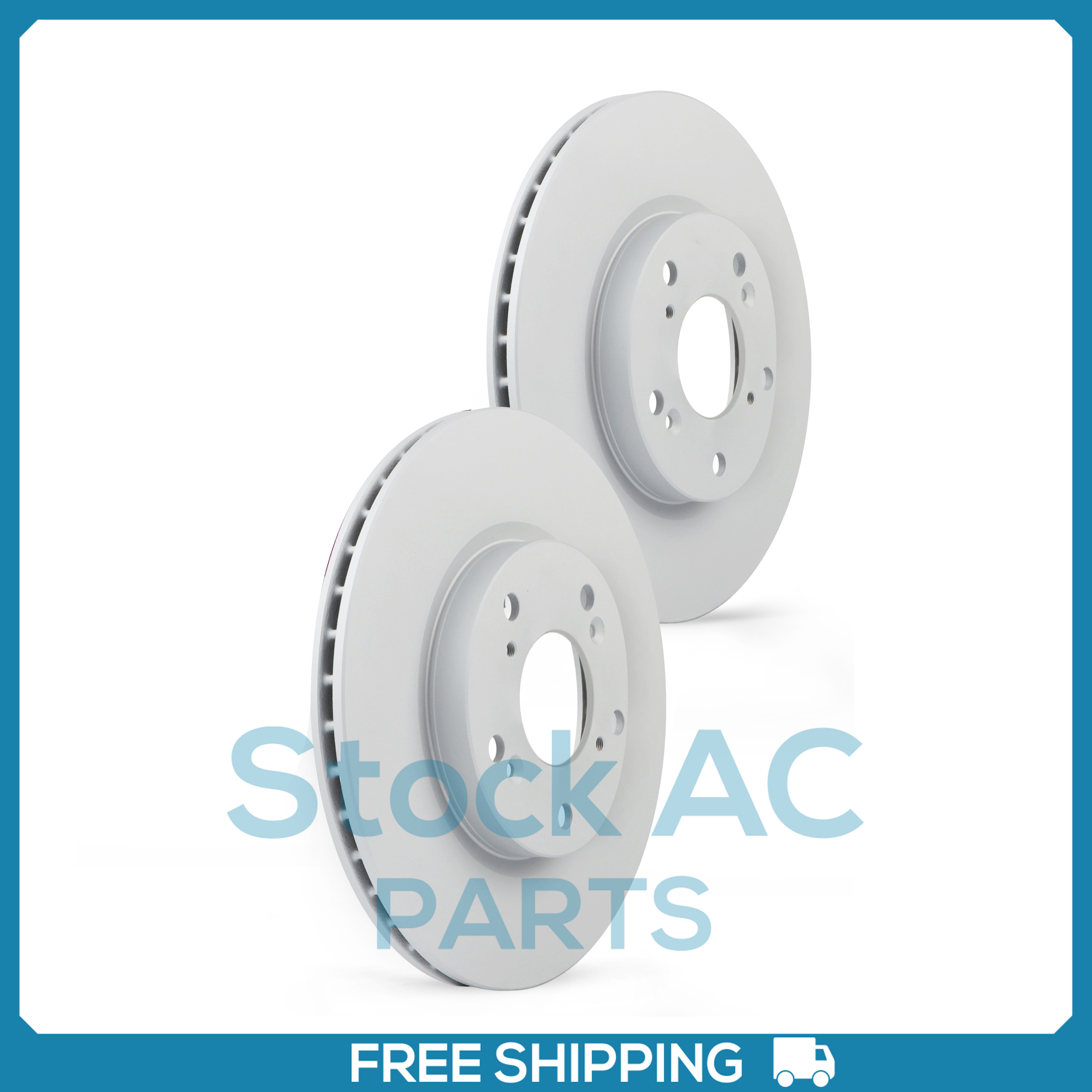 New 2PCS Front Coated Vented Disc Brake Rotor Fits Acura CSX, CR-Z