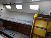 refinished behind bed & new cushions both bunks