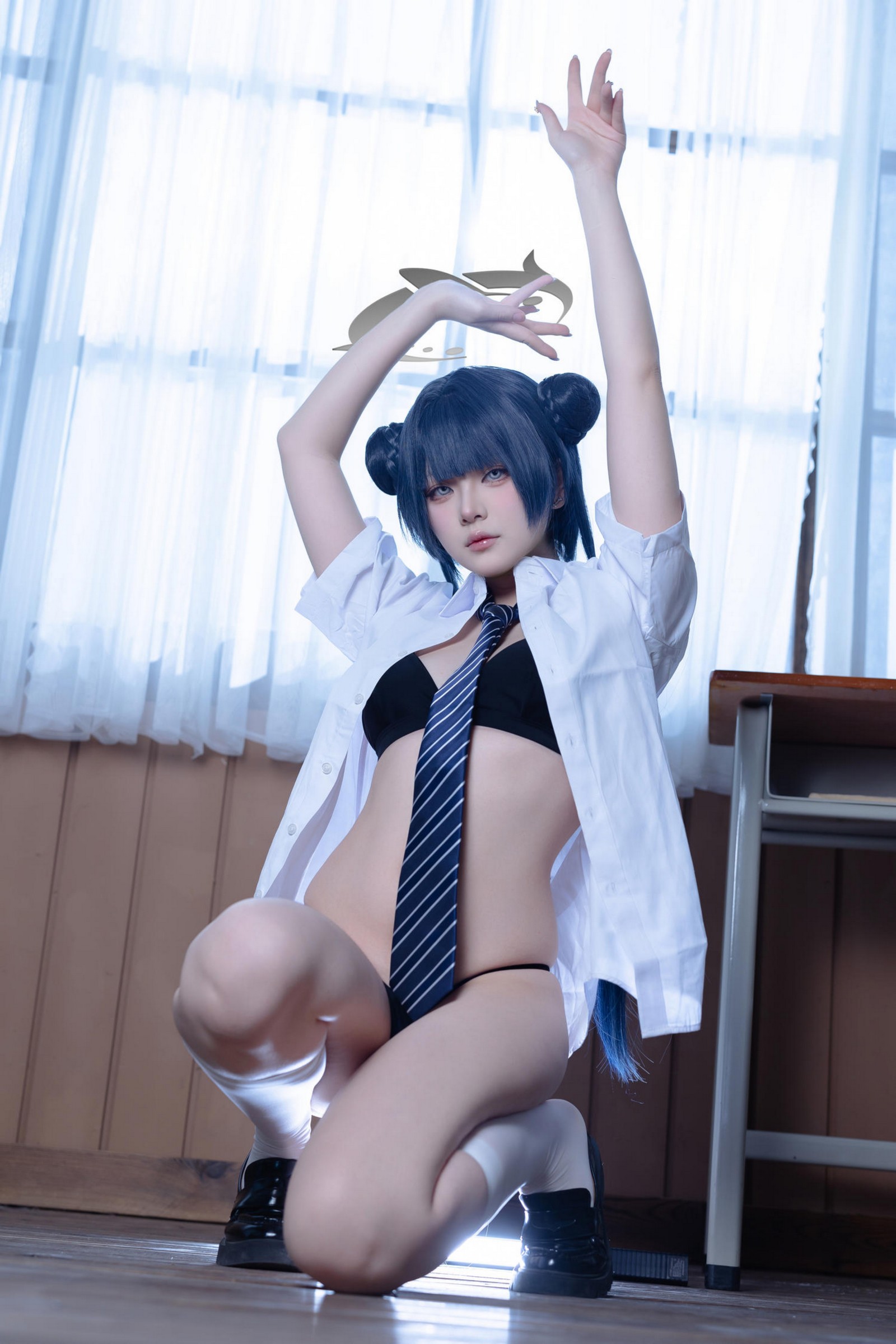 屿鱼 Yuyu 蔚蓝档案 妃咲 JK Cosplay 写真集（61P｜798MB）插图1