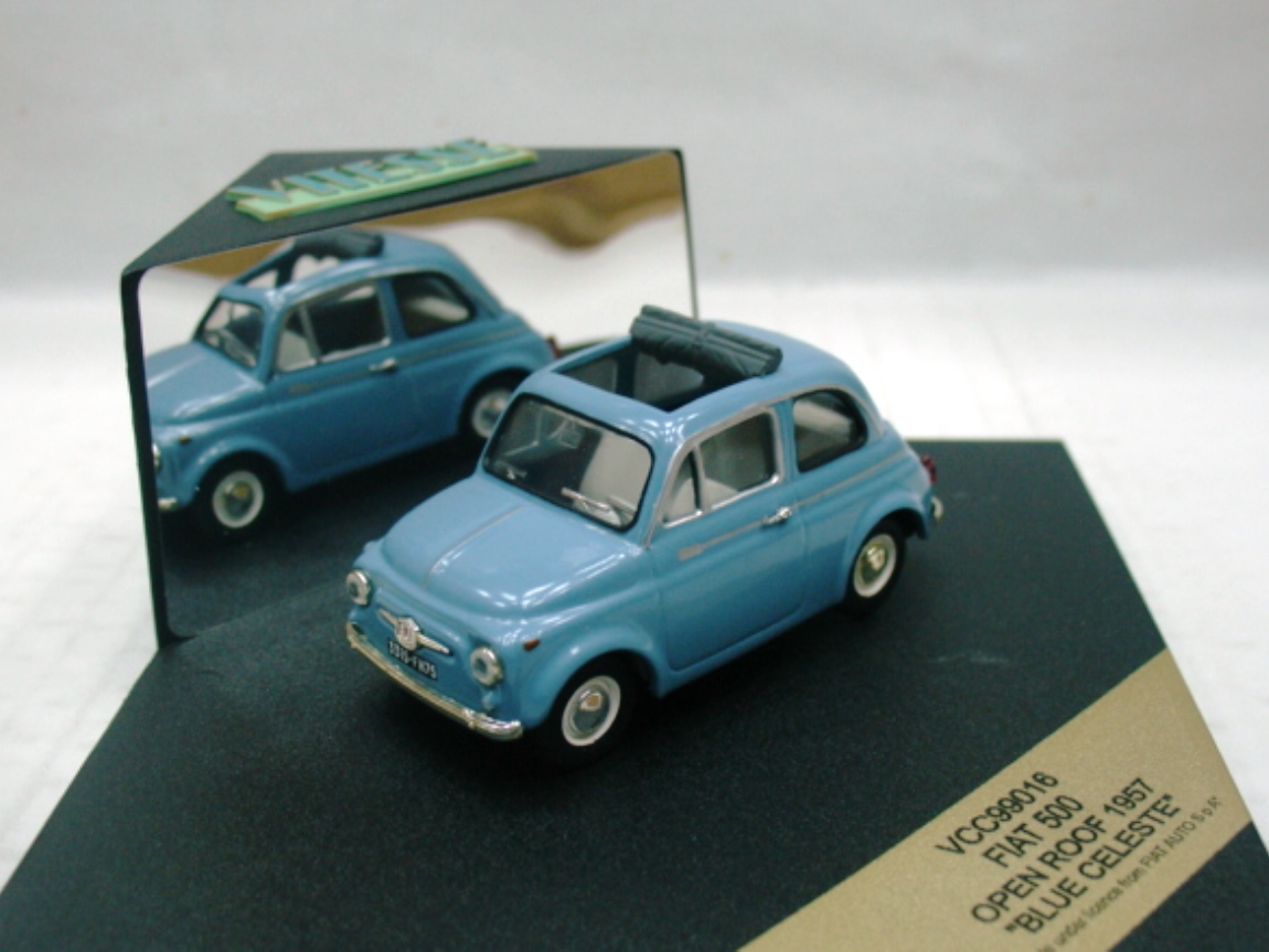 Wow Extremely Rare Fiat 500l S1 Soft Top 1957 Sea Blue 1 43 Vitesse Spark Ebay