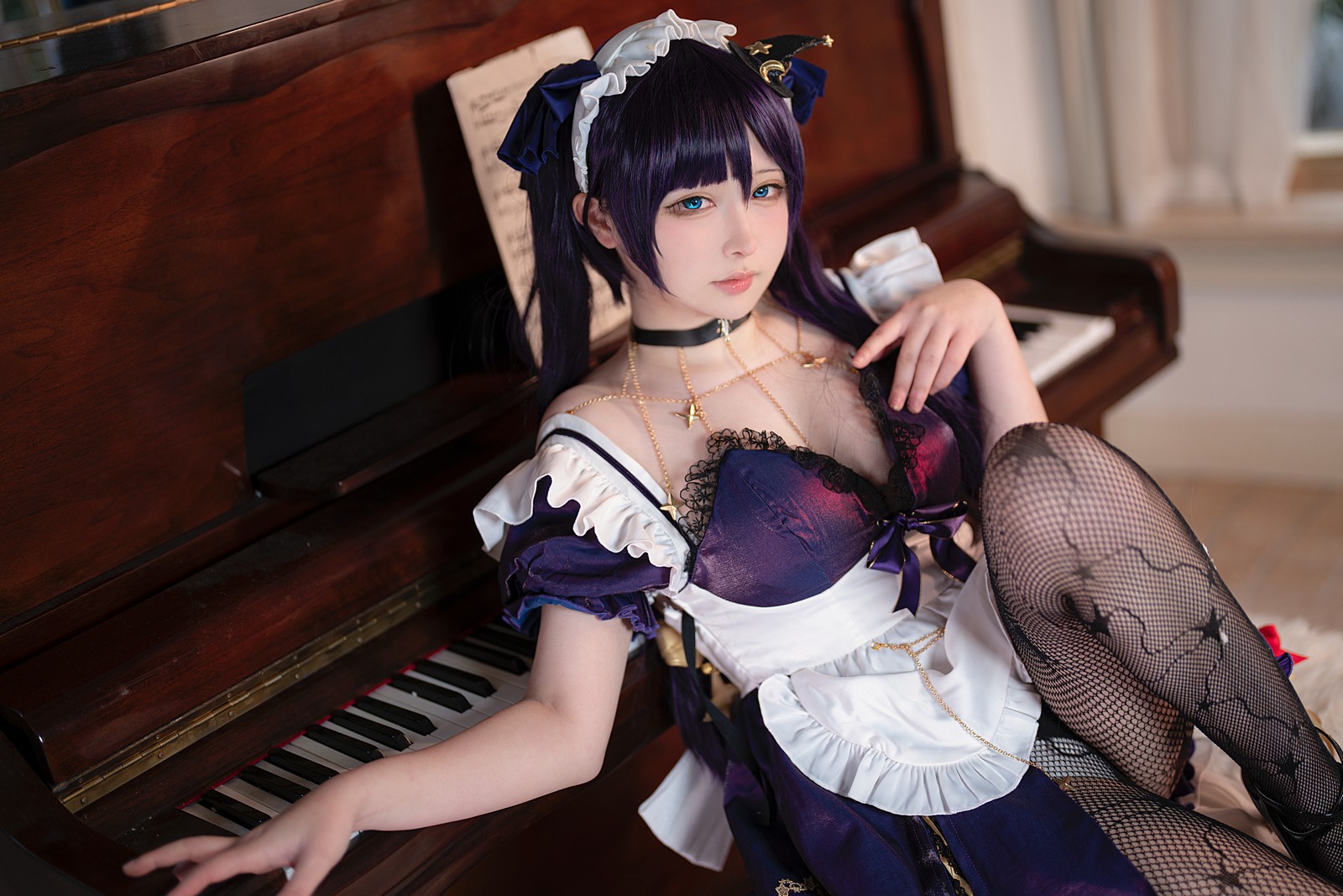 樱梨梨 莫娜 女仆 Cosplay 写真集｜原神角色高清图集（34P｜135MB）插图5