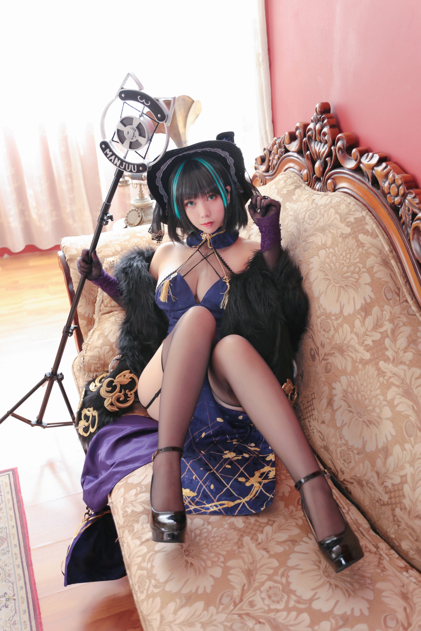 Meroko_魅瞳 – 柴郡旗袍 Cos 高清写真集（33P-287.4M）碧蓝航线东方旗袍风插图1