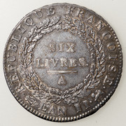 Francia. Escudo de 6 libras "del genio" tipo FRANÇOISE. Convención. 1793. PAS5675