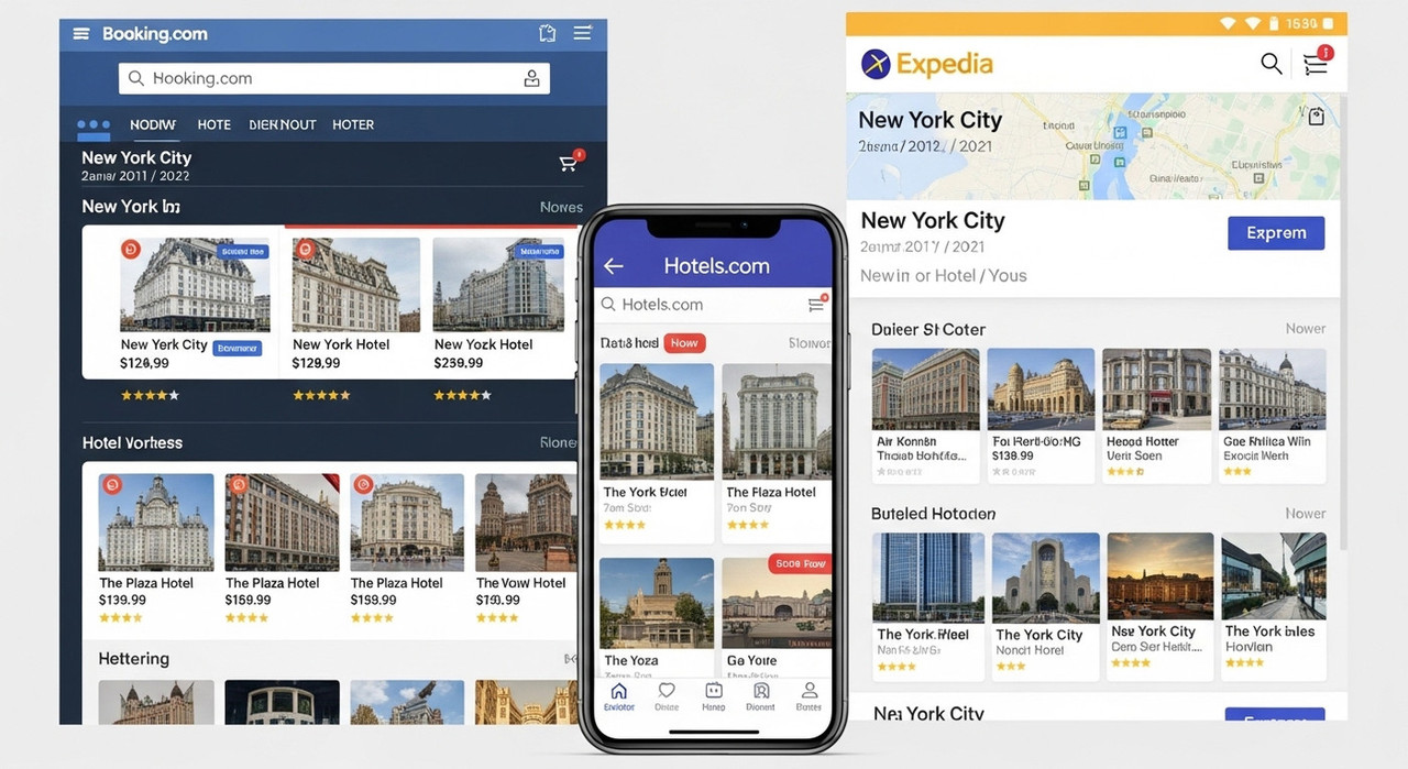 Интерфейсы сайтов бронирования отелей