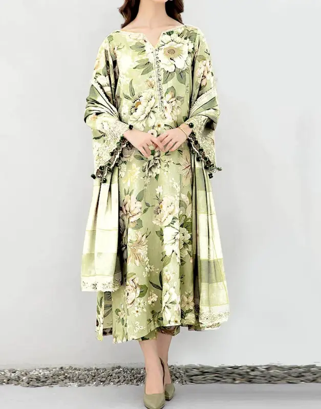 Trendy All-Over Digital Print Lawn Suit Lawn Dupatta