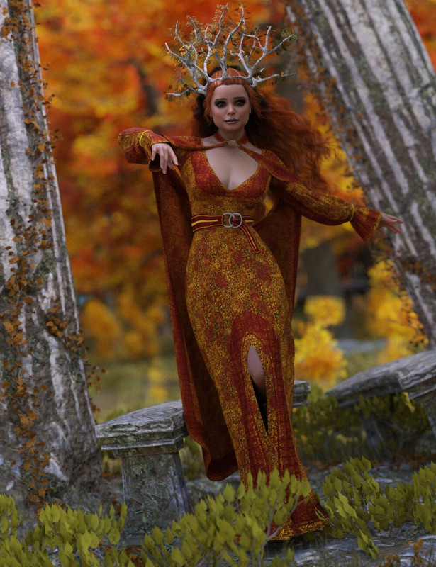 dForce Seasons Maiden Outfit for Genesis 8 Female 