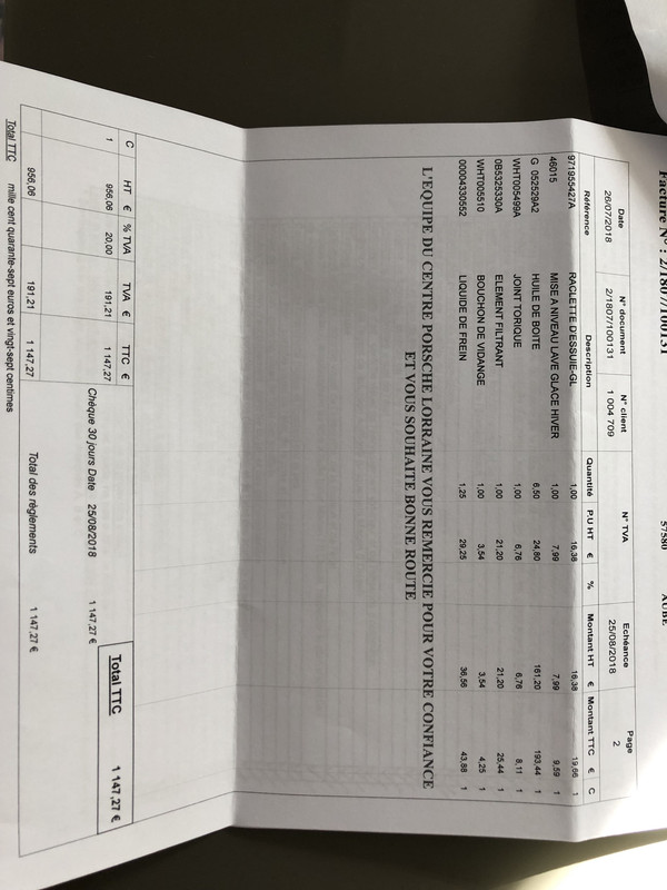 Coût révision des 60 000Km - Page 5 - Forum Porsche Macan