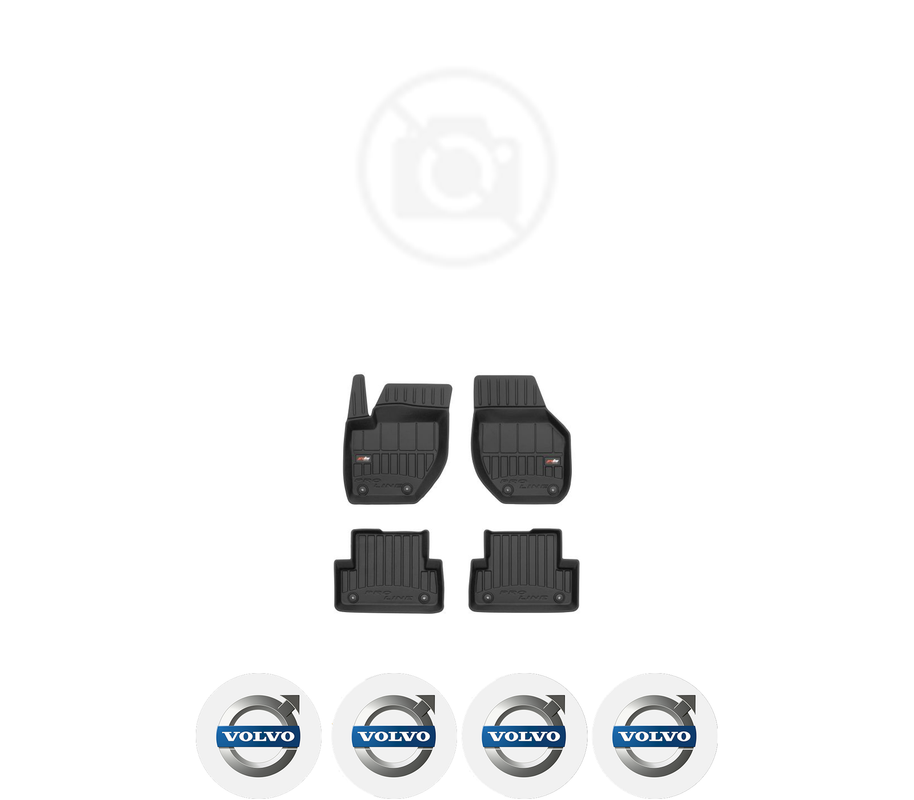 Set covorase presuri VOLVO V40 II din 2010-2024, auto, din cauciuc thermoplastic, 4 Stickere auto cu VOLVO