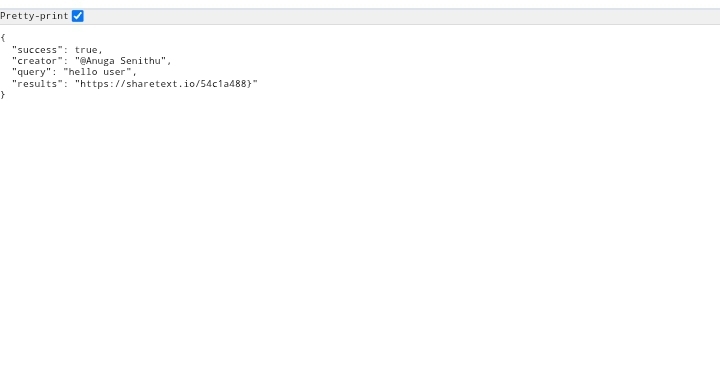 Share Text API screenshot