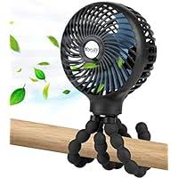 MIANEI STROLLER FAN Battery Operated Portable Fan with 3 Speeds and LED Light