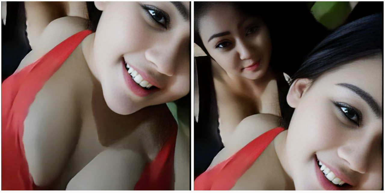Hot girls shaking her boobs and showing cleavage nude