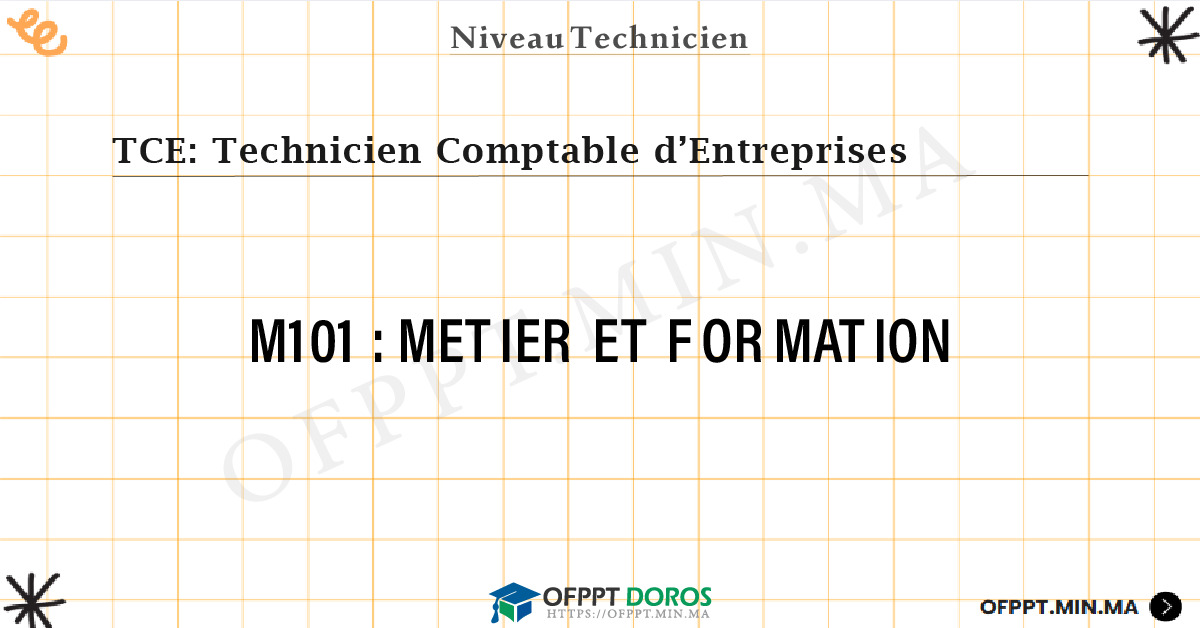 Sommaire détaillé du cours METIER ET FORMATION M101 OFPPT - Structure du module