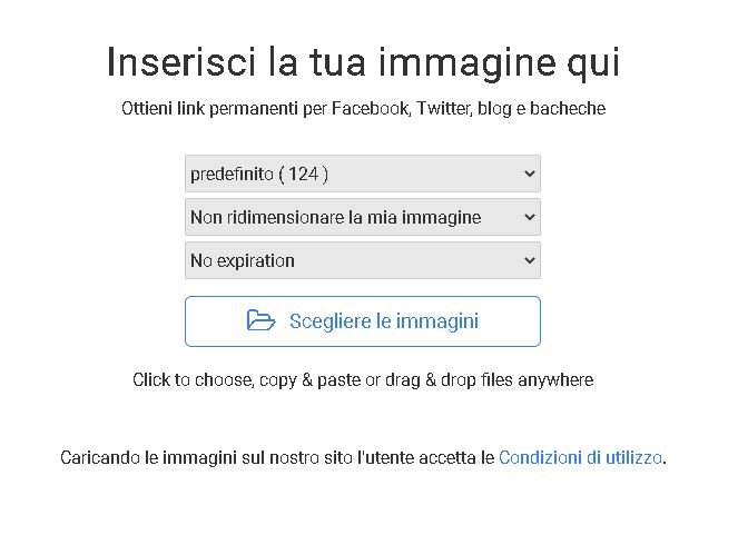postimage caricamento
