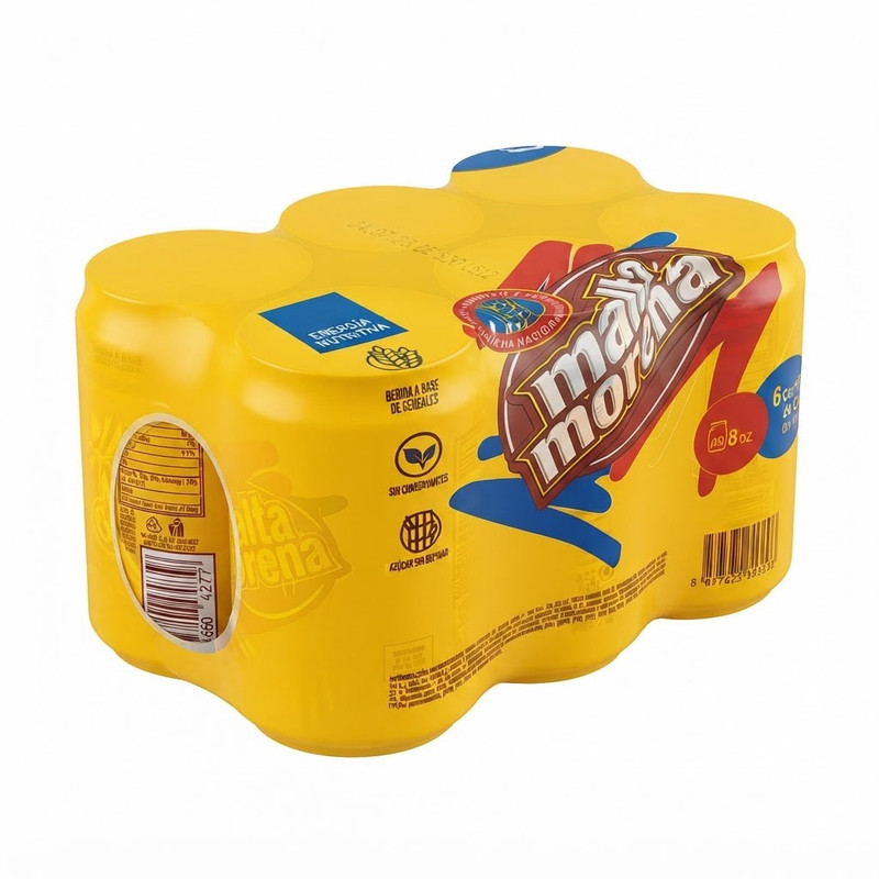 Malta Morena 6 Pack De Lata 8 OZ