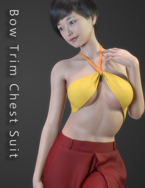 Bow Trim Chest Suit