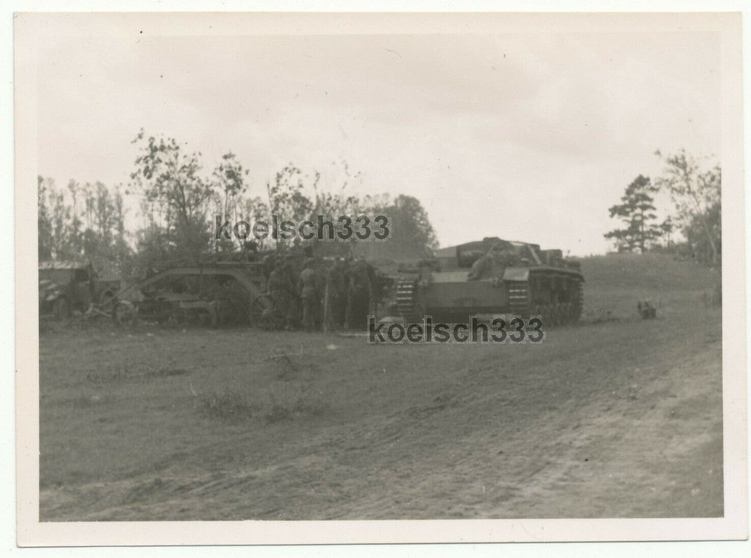 Foto Sturmgeschütz Panzer der Wehrmacht im Kampfraum Toropjetz R