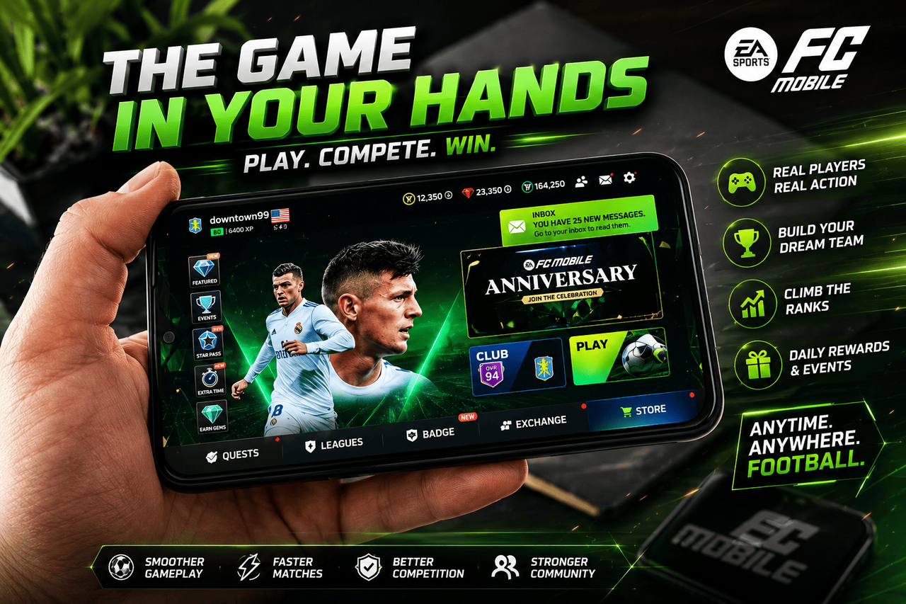 FC Mobile Mod APK 2026 unlimited coins gameplay screenshot