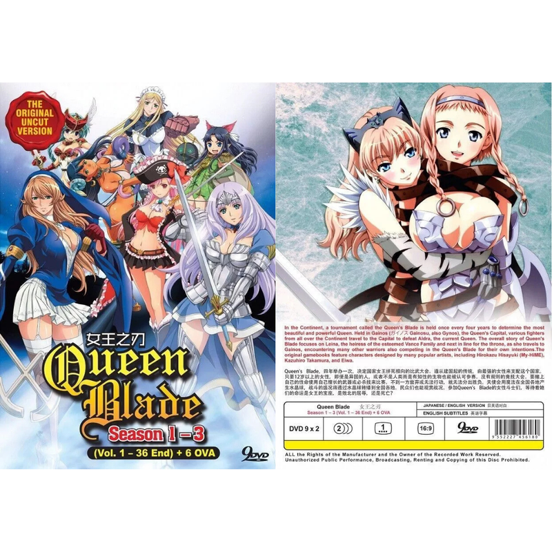 Queen's Blade DVD 全6巻セット Queen's Blade Season 1-3 +6 OVA DVD Uncut (Ep 1-36 End) Eng Dub | eBay