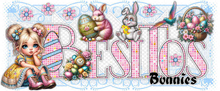 Besos Happy Easter bonnies
