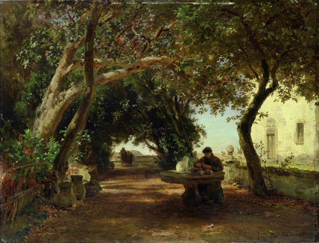 Andreas-Achenbach-Italian-Cloisters-Meister-Drucke-80530