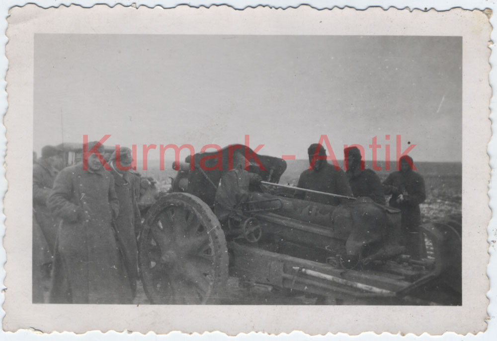 Foto Wehrmacht Russland Beute Artillerie Kanone Haubitze Mörser