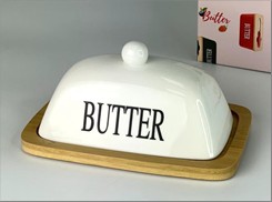 Маслянка кераміка+бамбук Butter