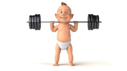 animace fitness dítě
