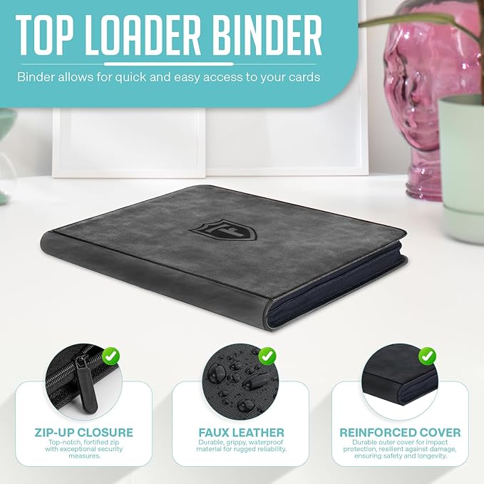 Top Loader Binder - 9 Pocket (3" x 4"), Holds 288 Toploaders | Binder For  PKM... | eBay